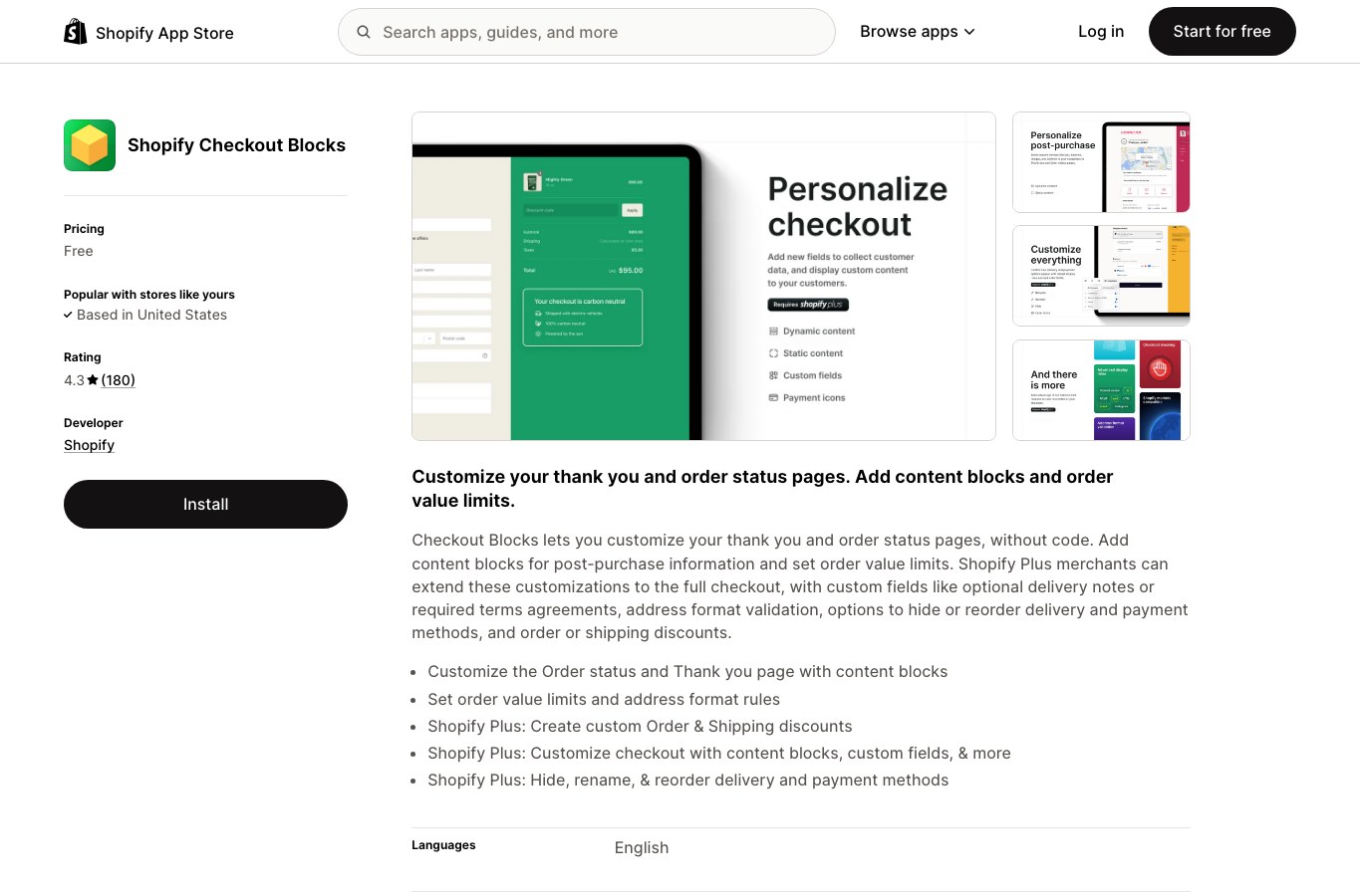 Checkout Blocks public homepage capture