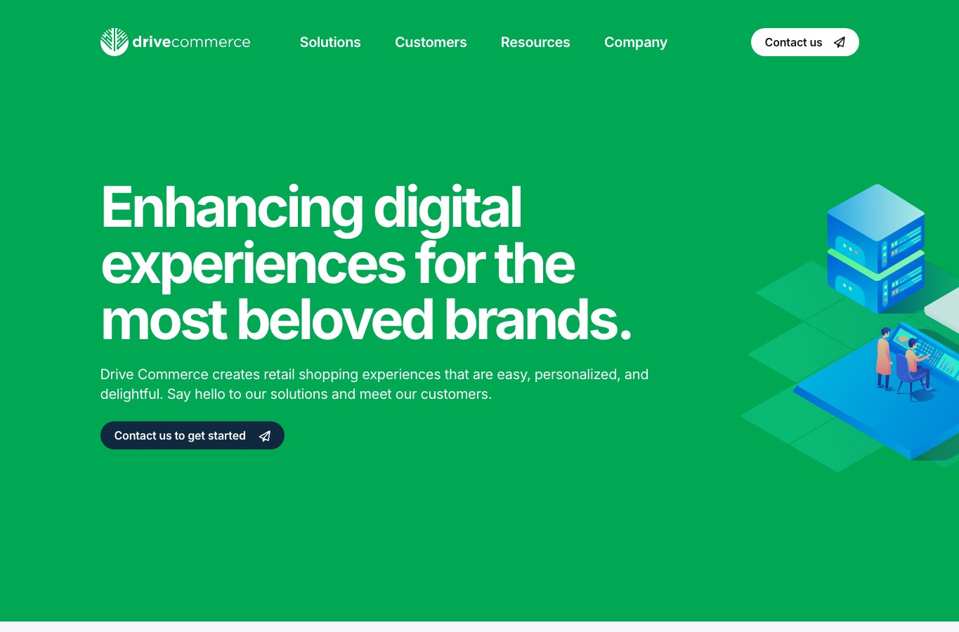 Drive Commerce public homepage capture