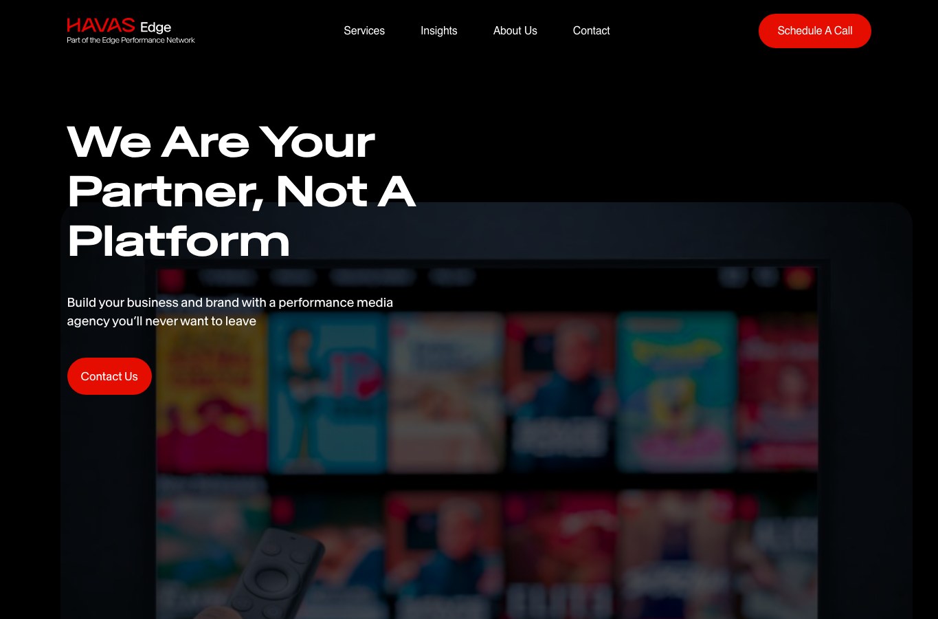 Havas Edge public homepage capture