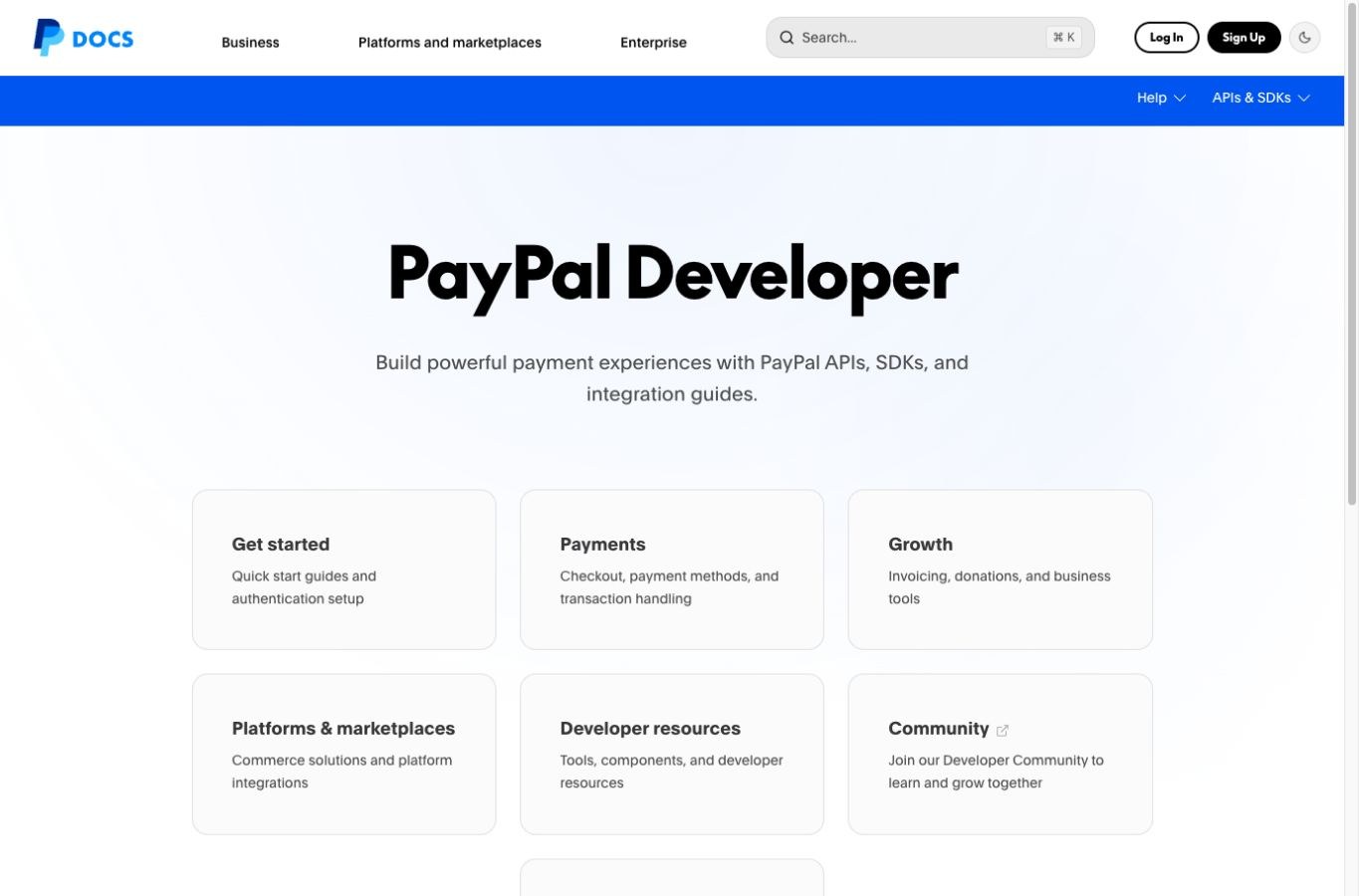 PayPal public homepage capture