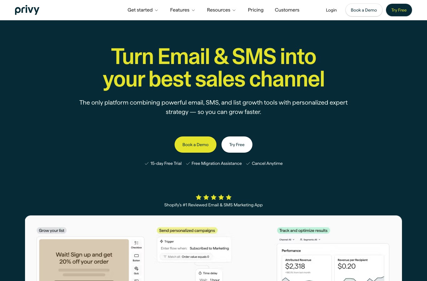 Privy public homepage capture