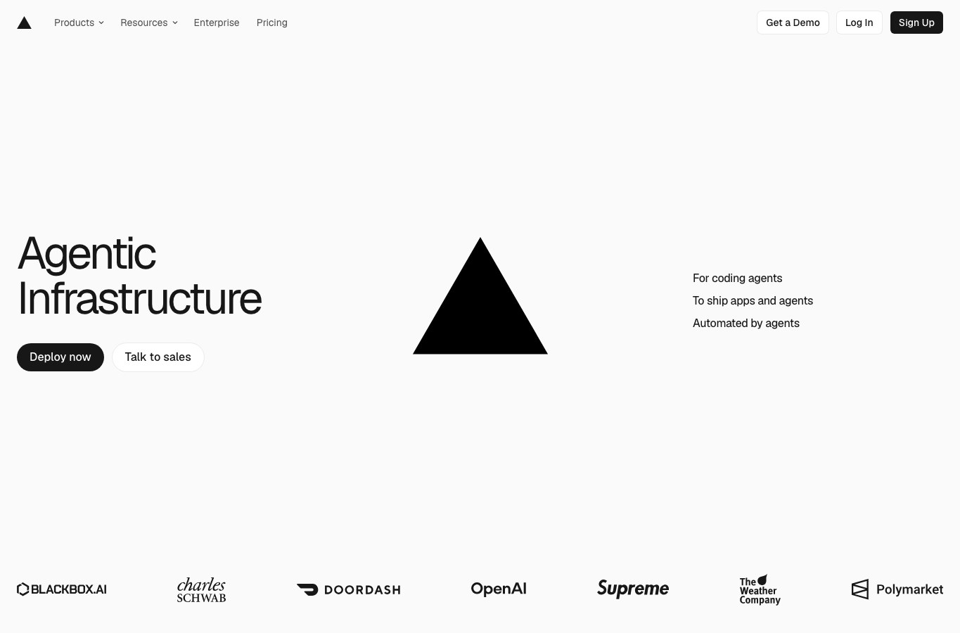 Vercel public homepage capture