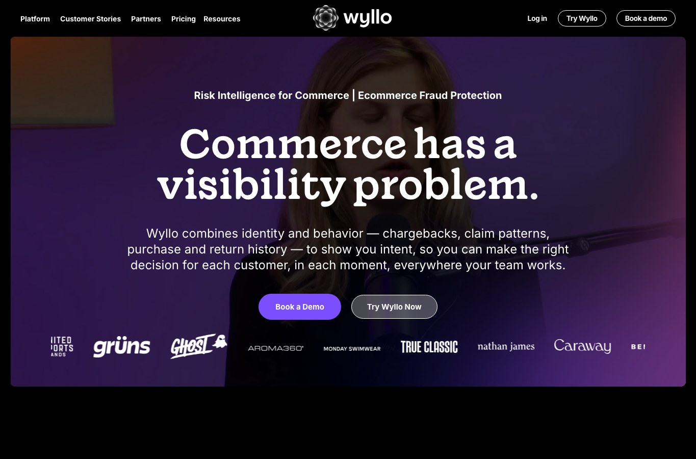 Wyllo public homepage capture